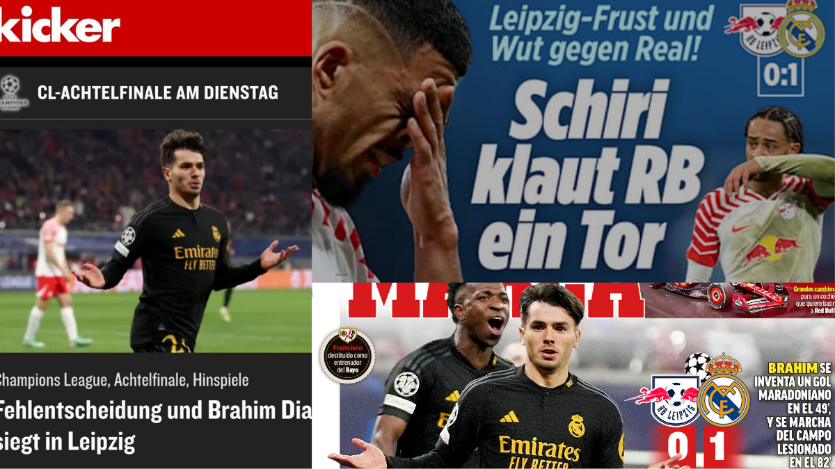 Portadas de prensa en el Leipzig-Real Madrid
