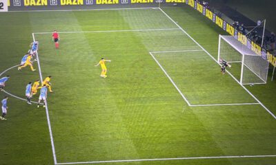 El segundo lanzamiento de penalti de Lewandowski en Vigo