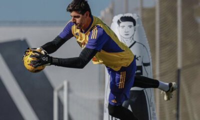 Courtois entrenando (Real Madrid)
