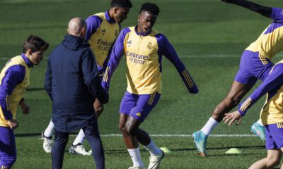 El Real Madrid entrenando en Valdebebas (EFE)