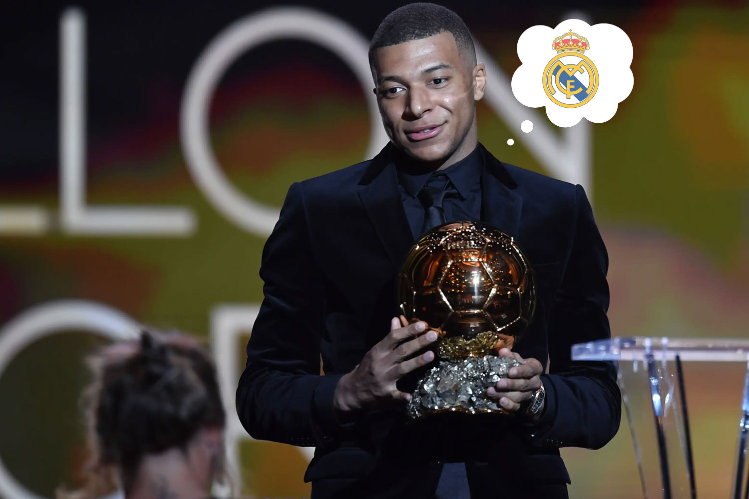 Mbappé con el Balón de Oro (Getty)