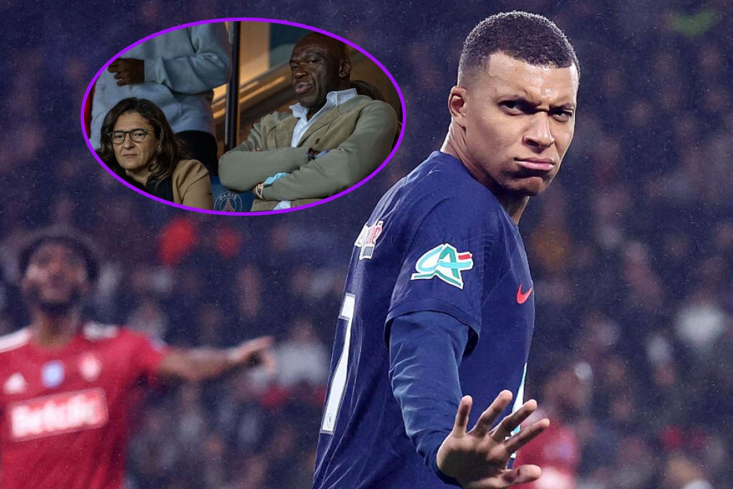 Mbappé con Fayza y Wilfried (Agencias)