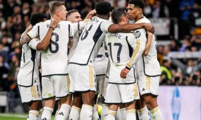 El Real Madrid celebrando un gol (EFE)