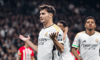 La celebración de Brahim ante el Atlético