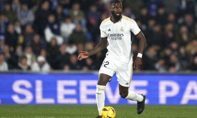 Rüdiger en un partido con el Madrid (Getty)