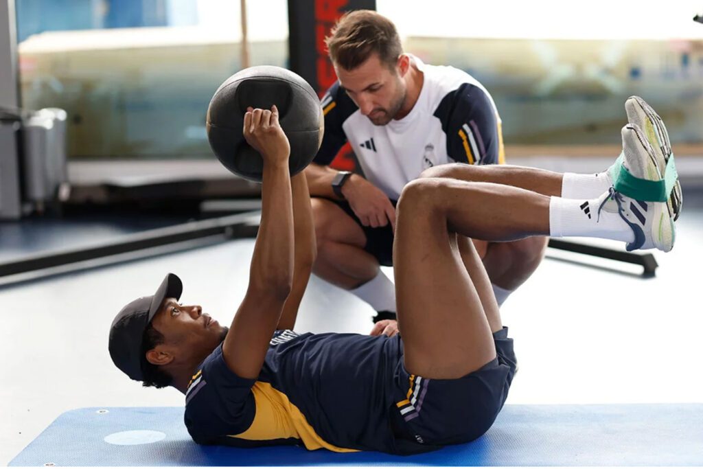 Alaba entrenando con el Real Madrid (Real Madrid)