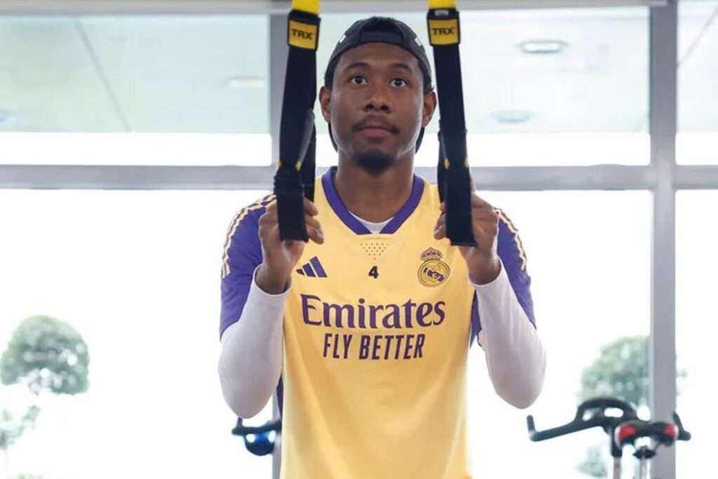 David Alaba entrenando con el Madrid (Real Madrid)