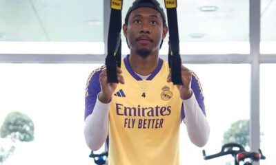 David Alaba entrenando con el Madrid (Real Madrid)