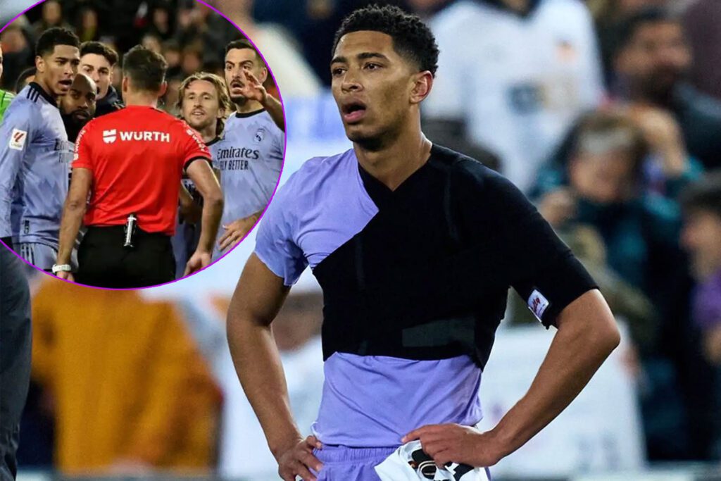 Bellingham en Valencia y Gil Manzano (Getty)