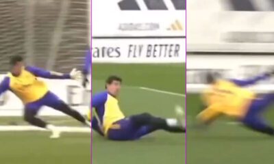 Courtois en el entrenamiento