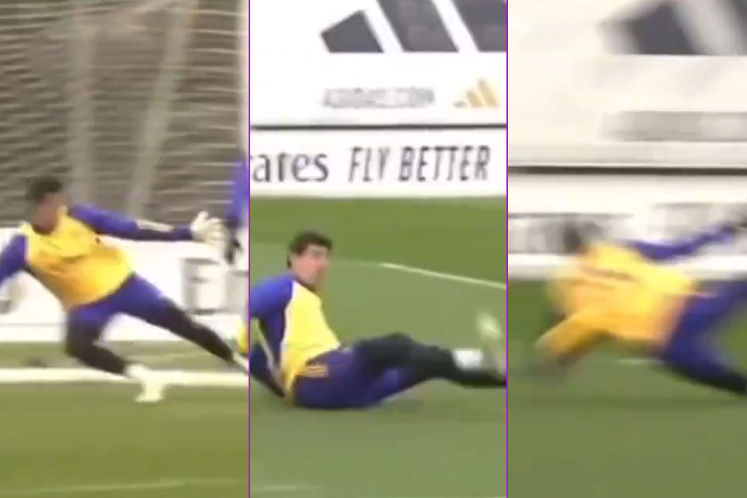 Courtois en el entrenamiento