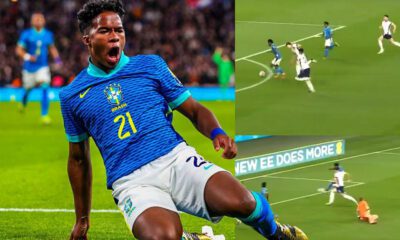 Endrick marcándole a Inglaterra