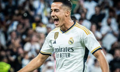 Lucas Vázquez en un partido con el Real Madrid (Getty)