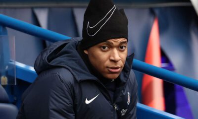 Mbappé siendo suplente del PSG (Getty)