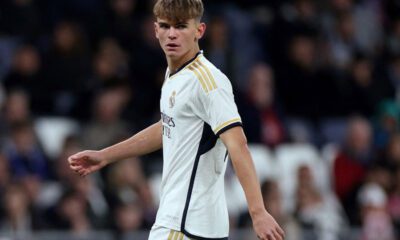 Nico Paz con el Real Madrid (Reuters)