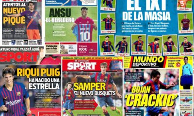 La prensa del Barça hinchando a jugadores