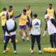 El Real Madrid entrenando bajo la mirada de Ancelotti (EFE)