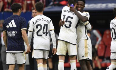 El Real Madrid celebrando un gol (AFP)