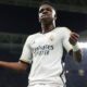 Vinicius celebrando un gol en el Bernabéu (Getty)