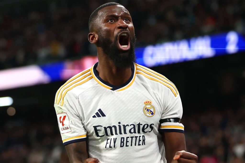 Rüdiger en un partido del Madrid (Getty)