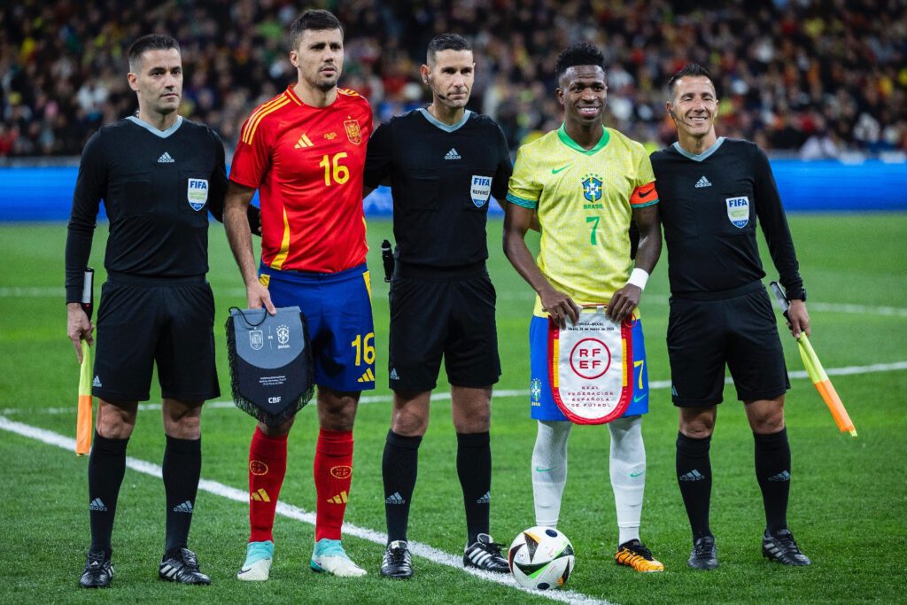 Vinícius fue capitán ante España (Getty)