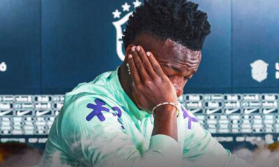 Vinícius llorando en Valdebebas (Getty)