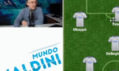 Maldini haciendo especulación del once