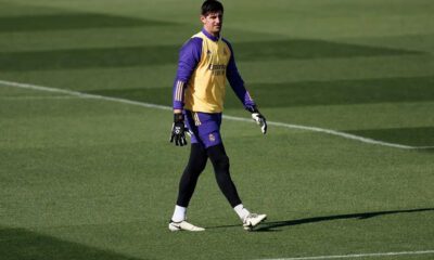 Courtois en un entrenamiento (EFE)