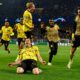 La celebración del Dortmund ante el Atlético