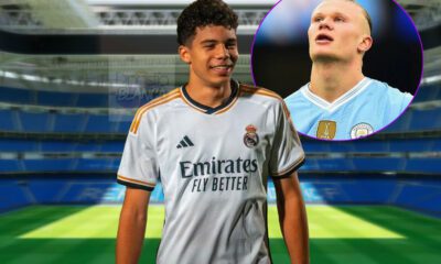 Enzo Alves Vieira con Haaland en el nuevo Bernabéu (Agencias - Montaje Dinastía Blanca)