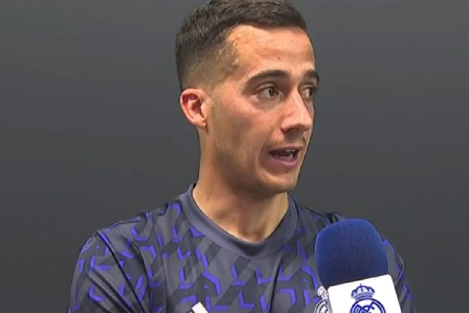 Lucas en zona mixta de Son Moix