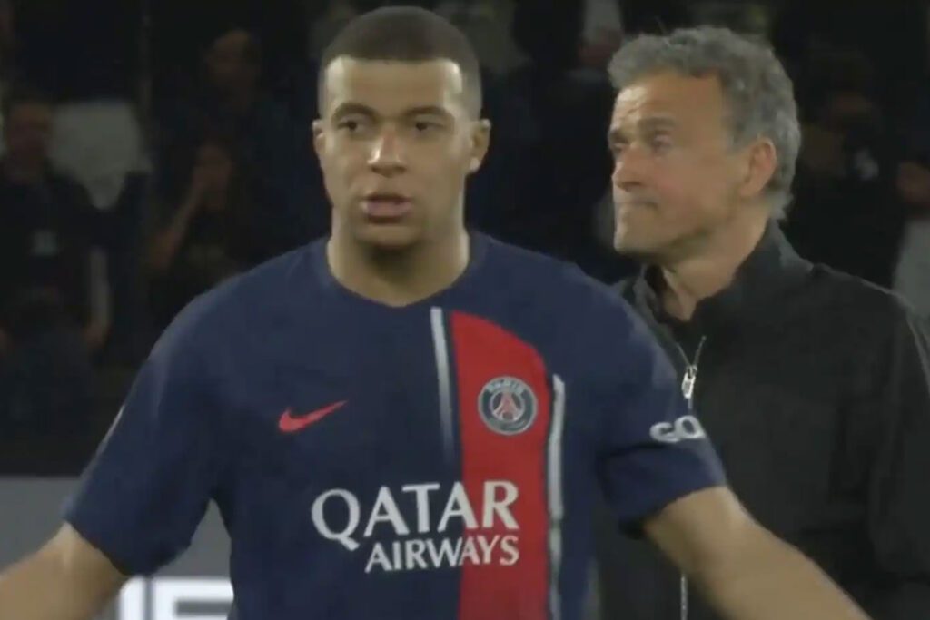 Mbappé tuvo bronca con Luis Enrique