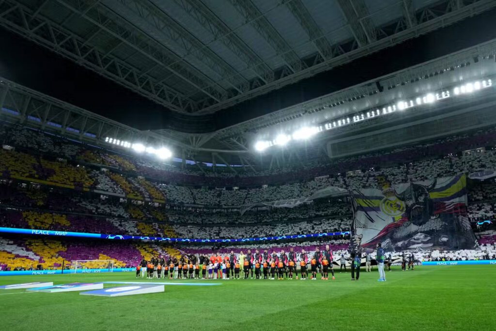 El mosaico en el Real Madrid-Manchester City (Getty)