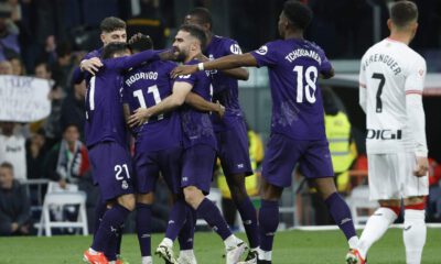 Una celebración del Real Madrid en el Bernabéu (EFE)