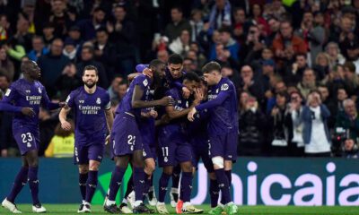 El Real Madrid celebrando un gol al Athletic (Getty)