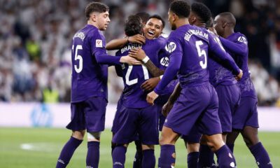 El Real Madrid celebrando un gol al Athletic (Getty)