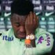 Vinícius no se aguantó las lágrimas en rueda de prensa (Getty)