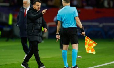 Xavi en un momento del Barça-PSG