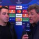 Xavi en zona mixta ante el PSG