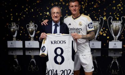 Florentino y Kroos en un acto