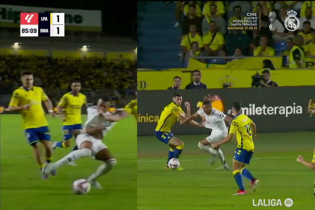 Real Madrid TV clama por un agarrón a Mbappé: «Quién haya jugado a fútbol sabe que es penalti»