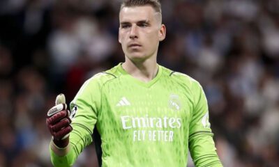 Lunin en un partido