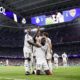 El Real Madrid celebrando un gol en el Bernabéu