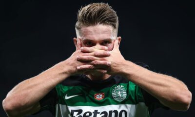 Gyokeres celebrando un gol