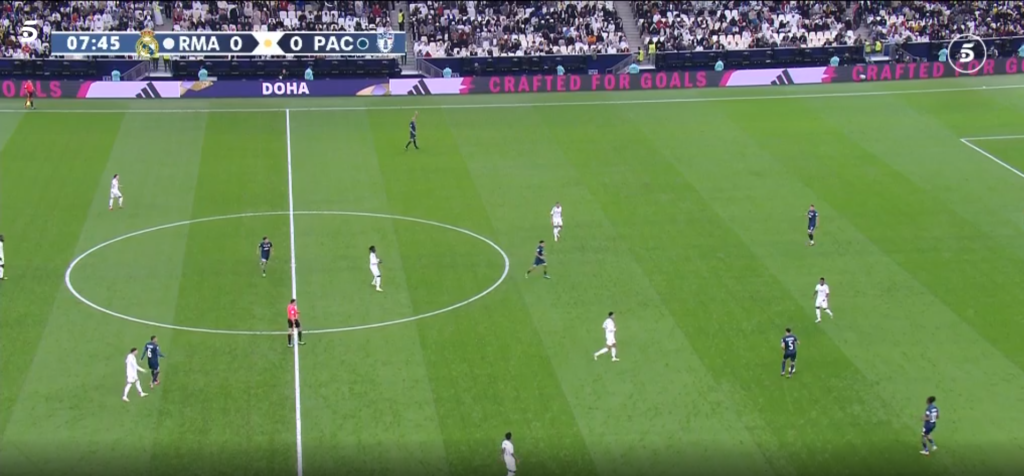 Momento en juego del Real Madrid-Pachuca