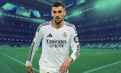 Ceballos y el Bernabéu de fondo