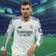 Ceballos y el Bernabéu de fondo