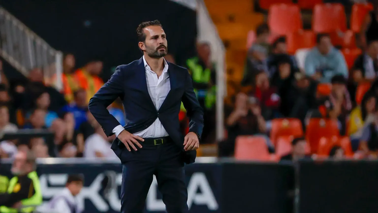Baraja en un partido con el Valencia