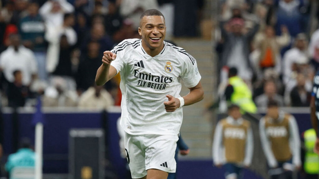 Mbappé celebrando su gol a Pachuca