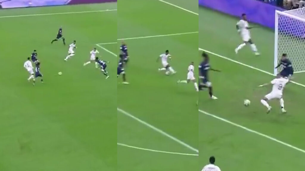 La jugada del 1-0 entre Bellingham, Mbappé y Vinicius